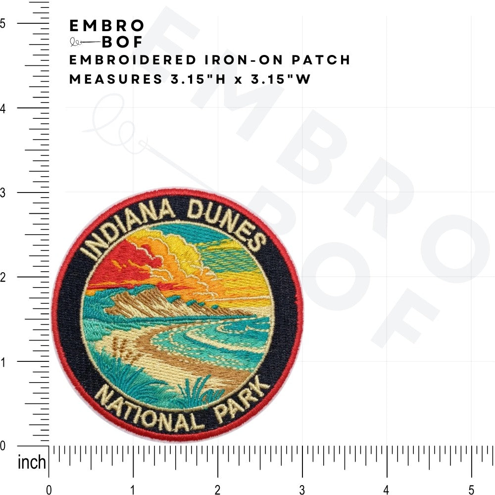 Indiana Dunes National Park Patch size reference – embroidered patch