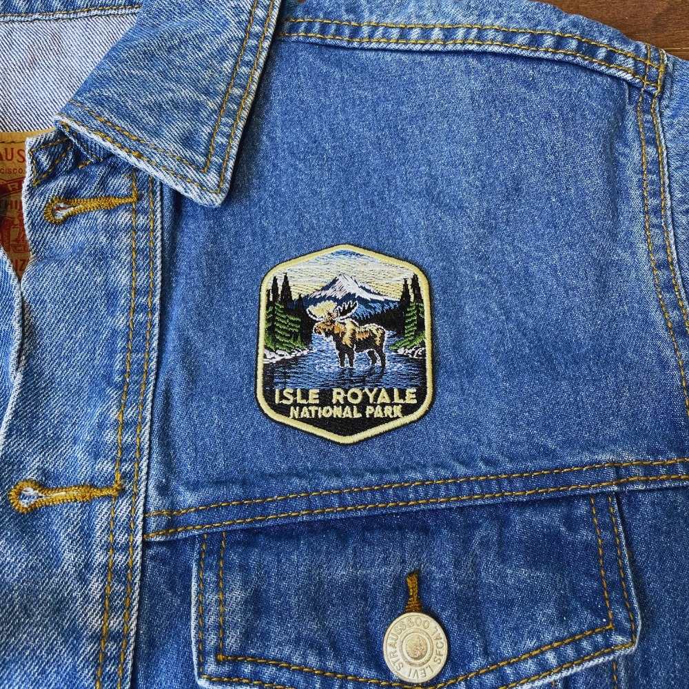 Isle Royale National Park Patch on a backpack – iron-on embroidered patch