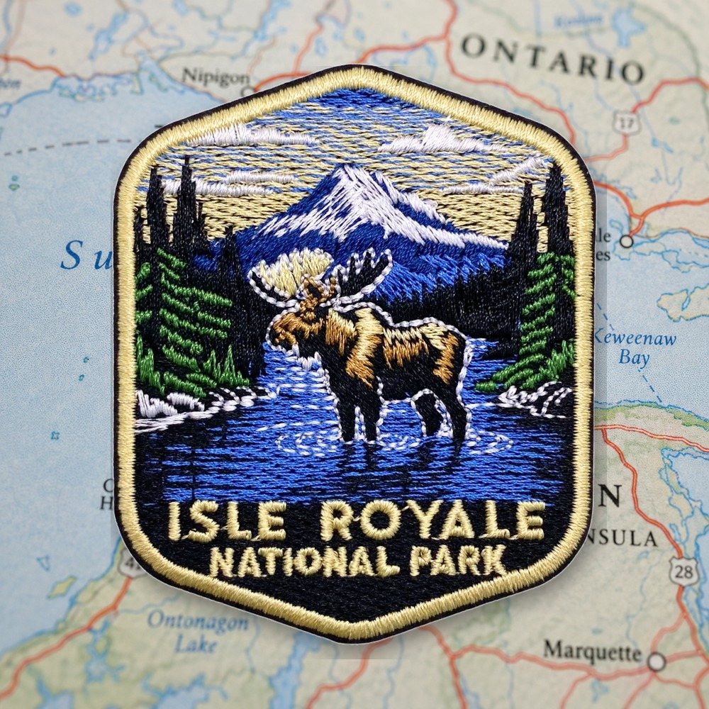 Isle Royale National Park Patch – embroidered iron-on patch