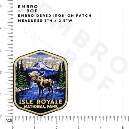 Isle Royale National Park Patch size reference – embroidered patch