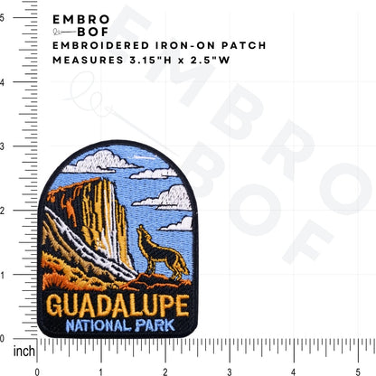 Guadalupe Mountains National Park Patch size reference – embroidered patch