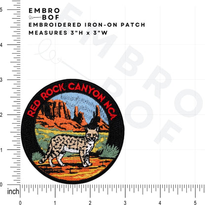 Red Rock Canyon Patch size reference – embroidered patch