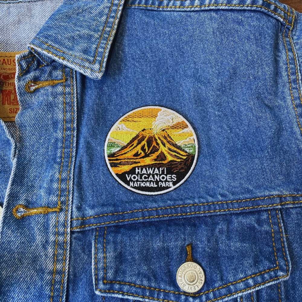 Hawaii Volcanoes National Park Patch on a backpack – iron-on embroidered patch