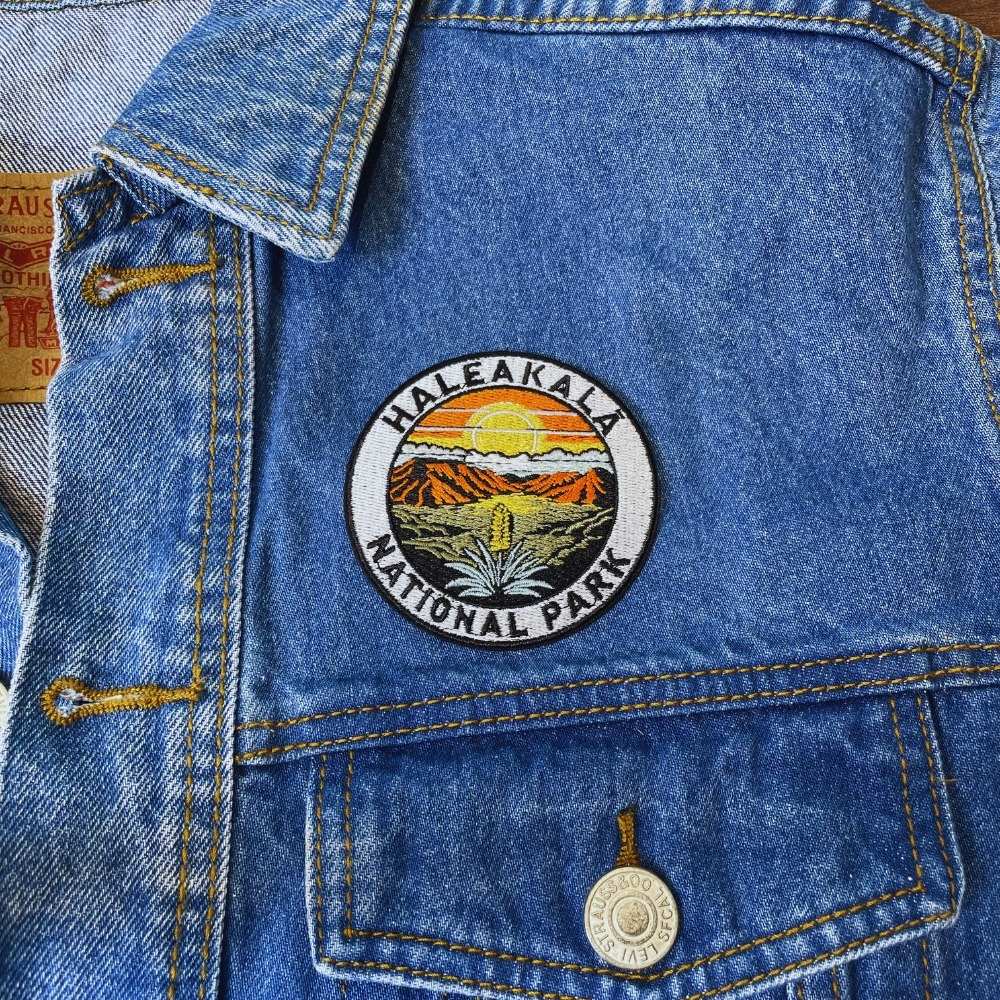 Haleakala National Park Patch on a backpack – iron-on embroidered patch