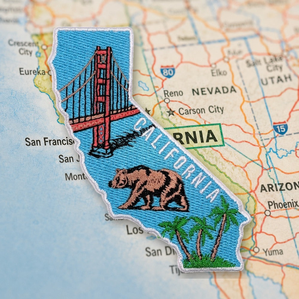 California Patch – embroidered iron-on patch