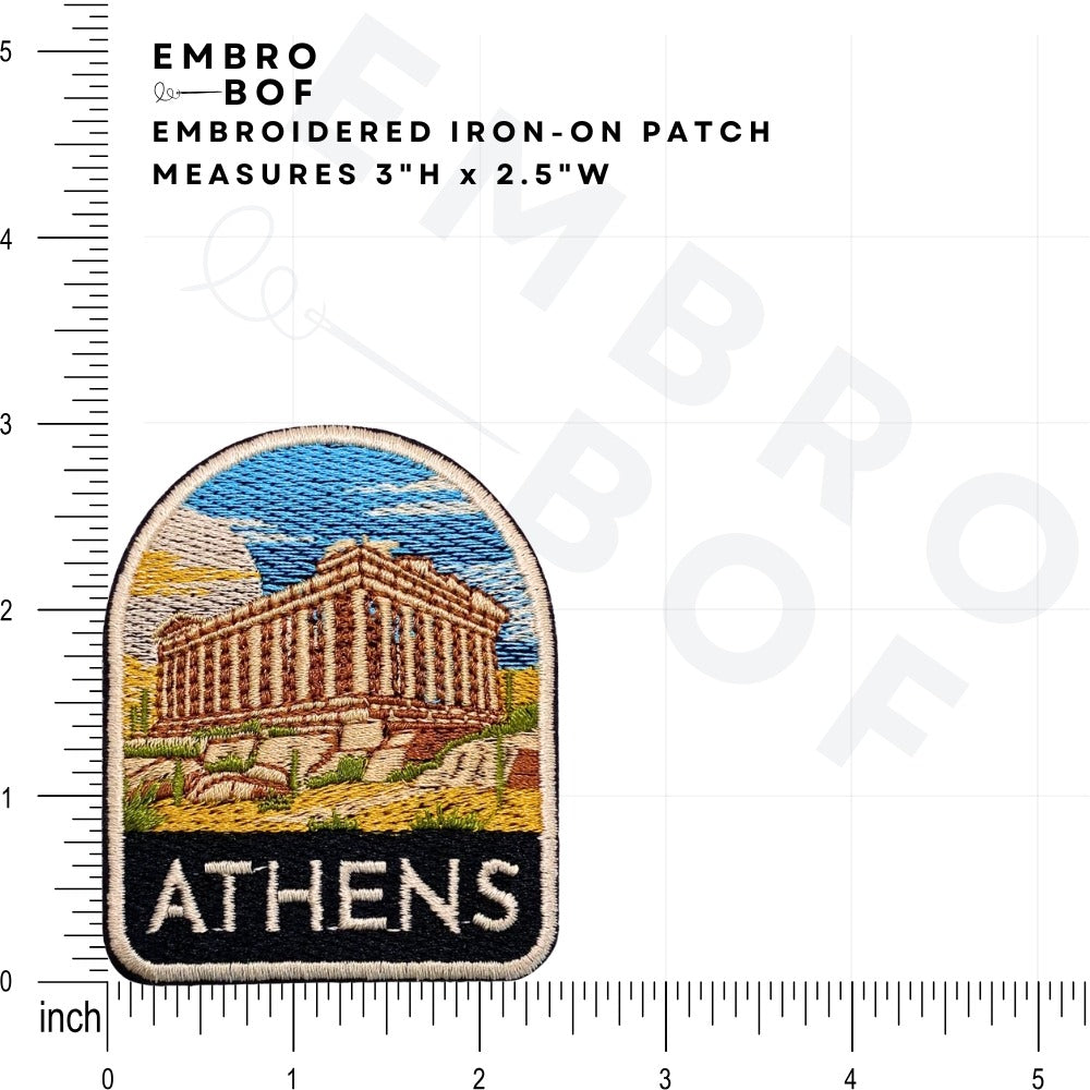Athens Greece Patch size reference – embroidered patch