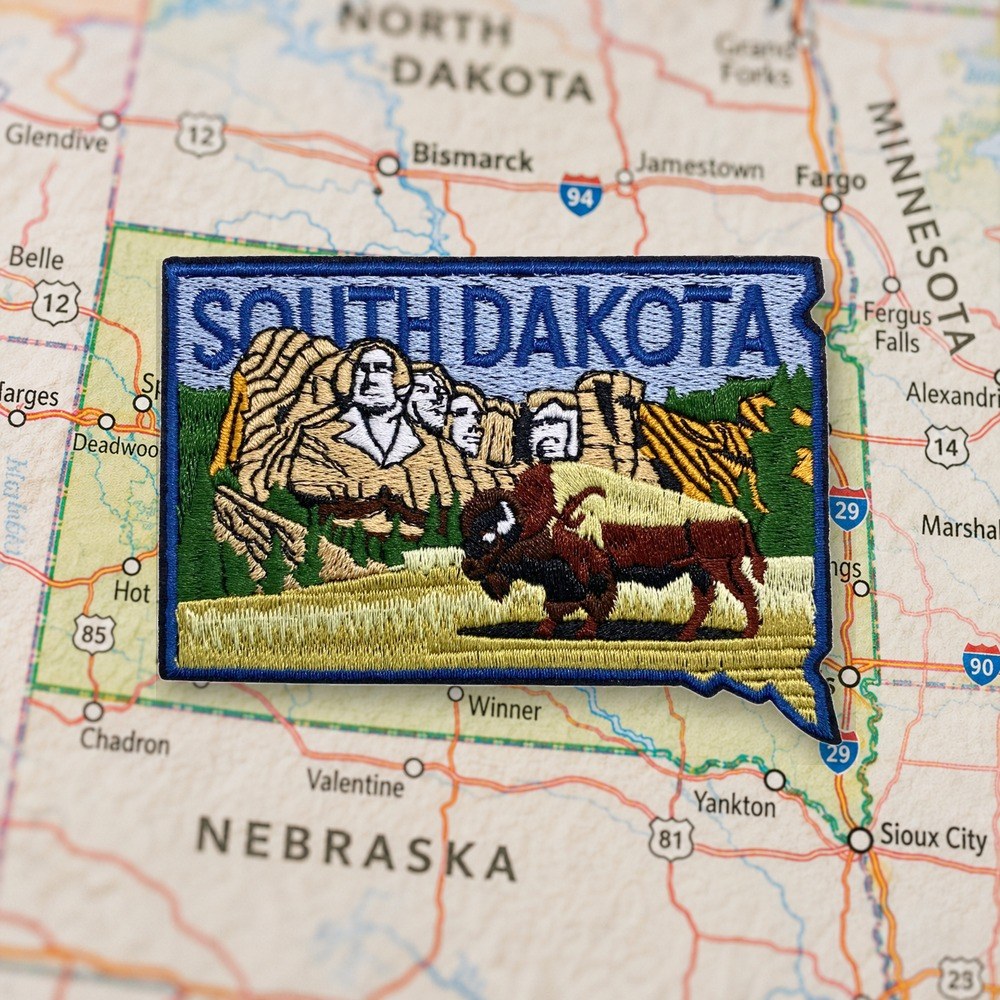 South Dakota Patch – embroidered iron-on patch