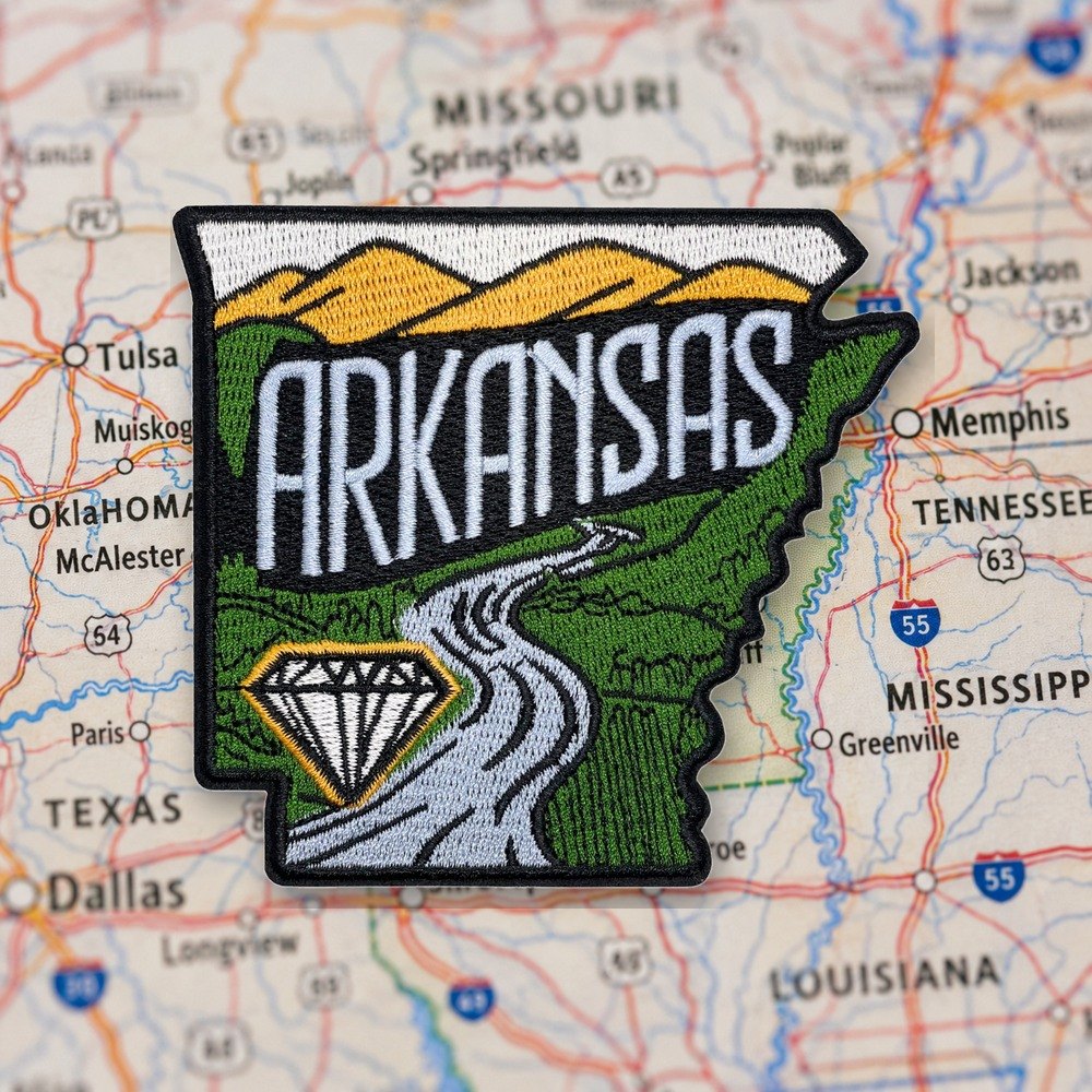 Arkansas Patch – embroidered iron-on patch