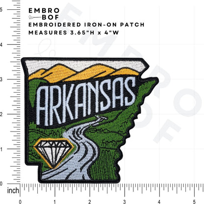Arkansas Patch size reference – embroidered patch