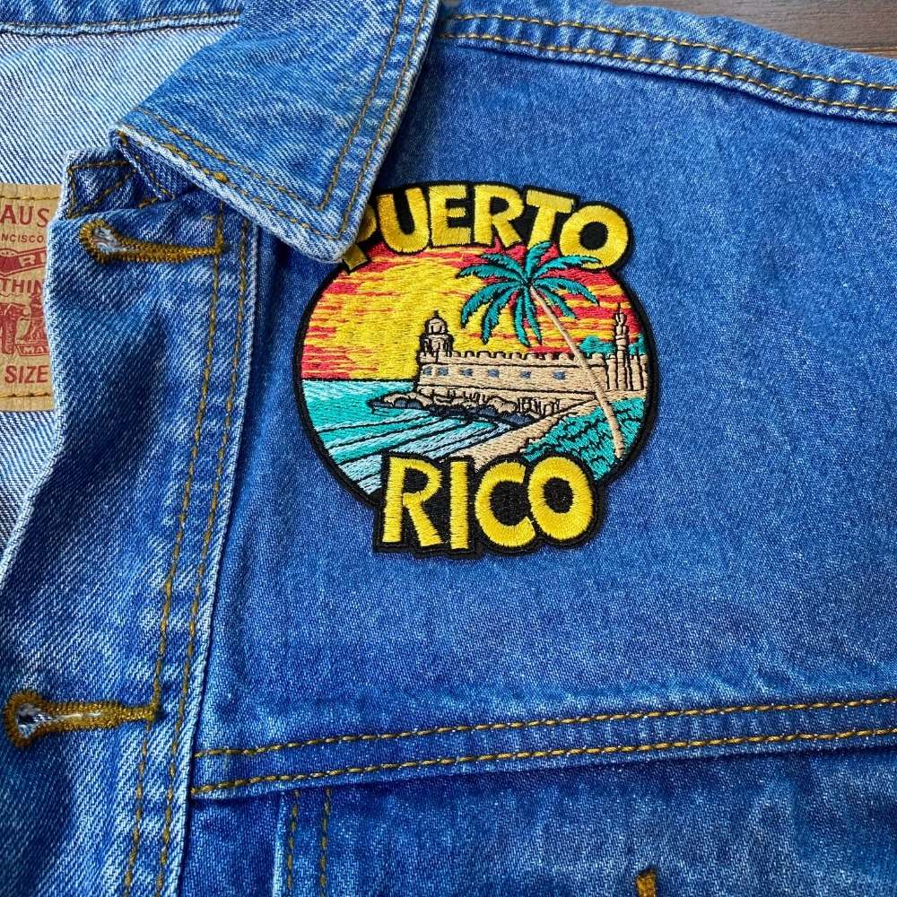 Puerto Rico Patch on a backpack – iron-on embroidered patch