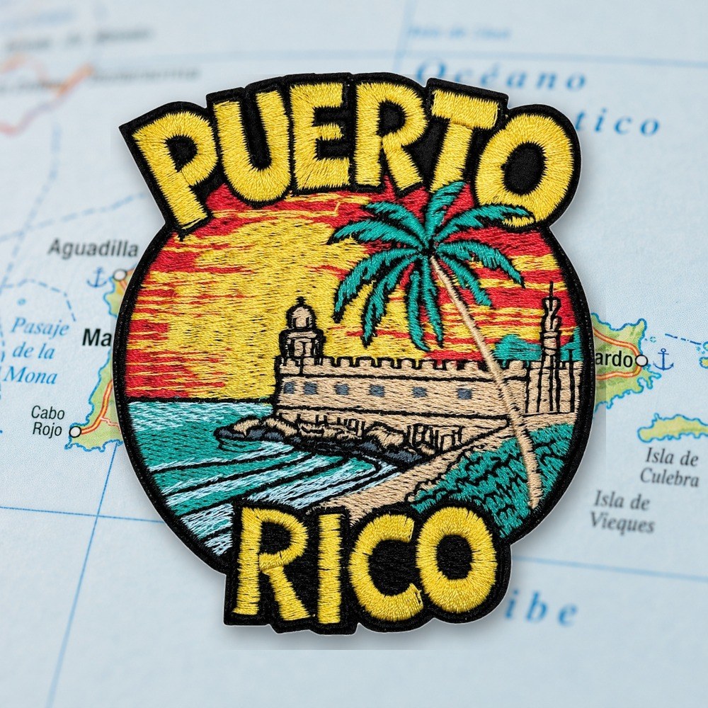 Puerto Rico Patch – embroidered iron-on patch